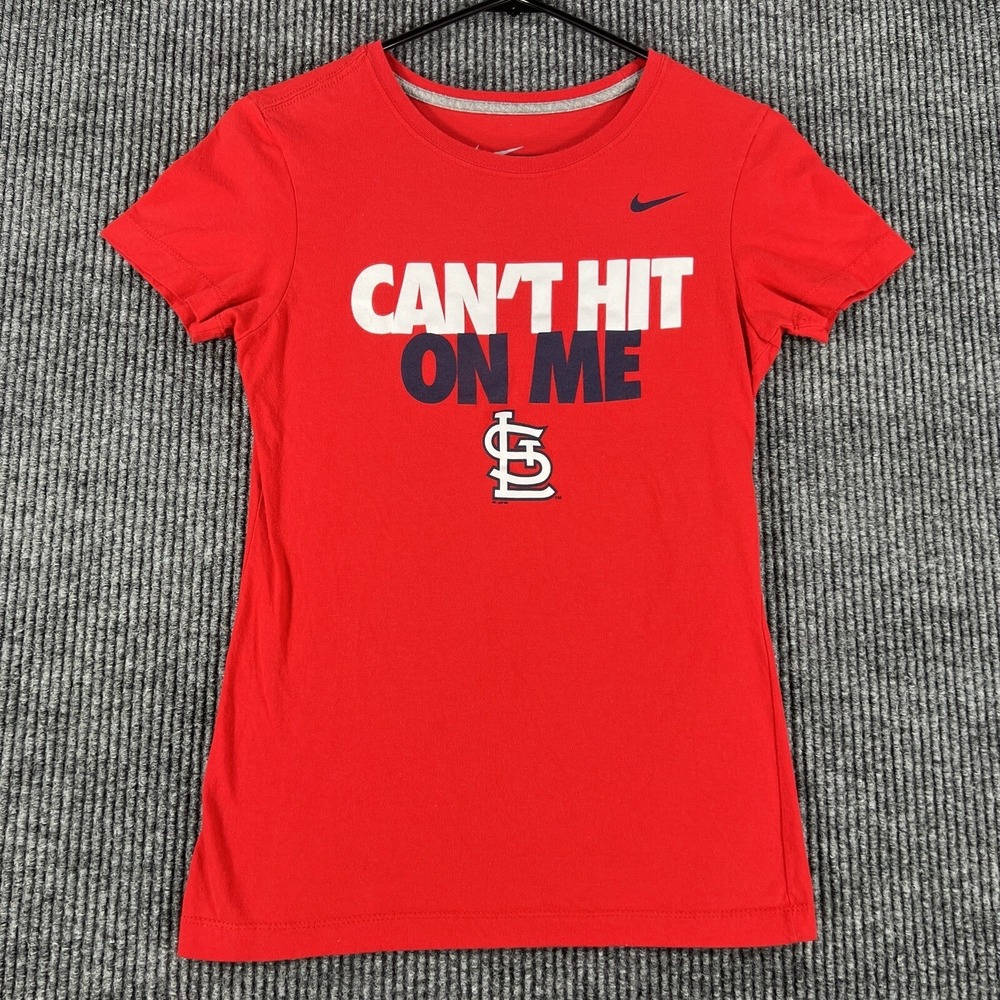 St. Louis Cardinals Nike Womens Shirt Small Red Slim Fit Short Sleeve MLB